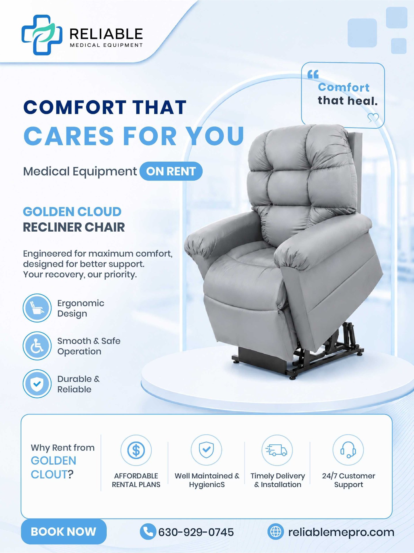 Golden Cloud Recliner