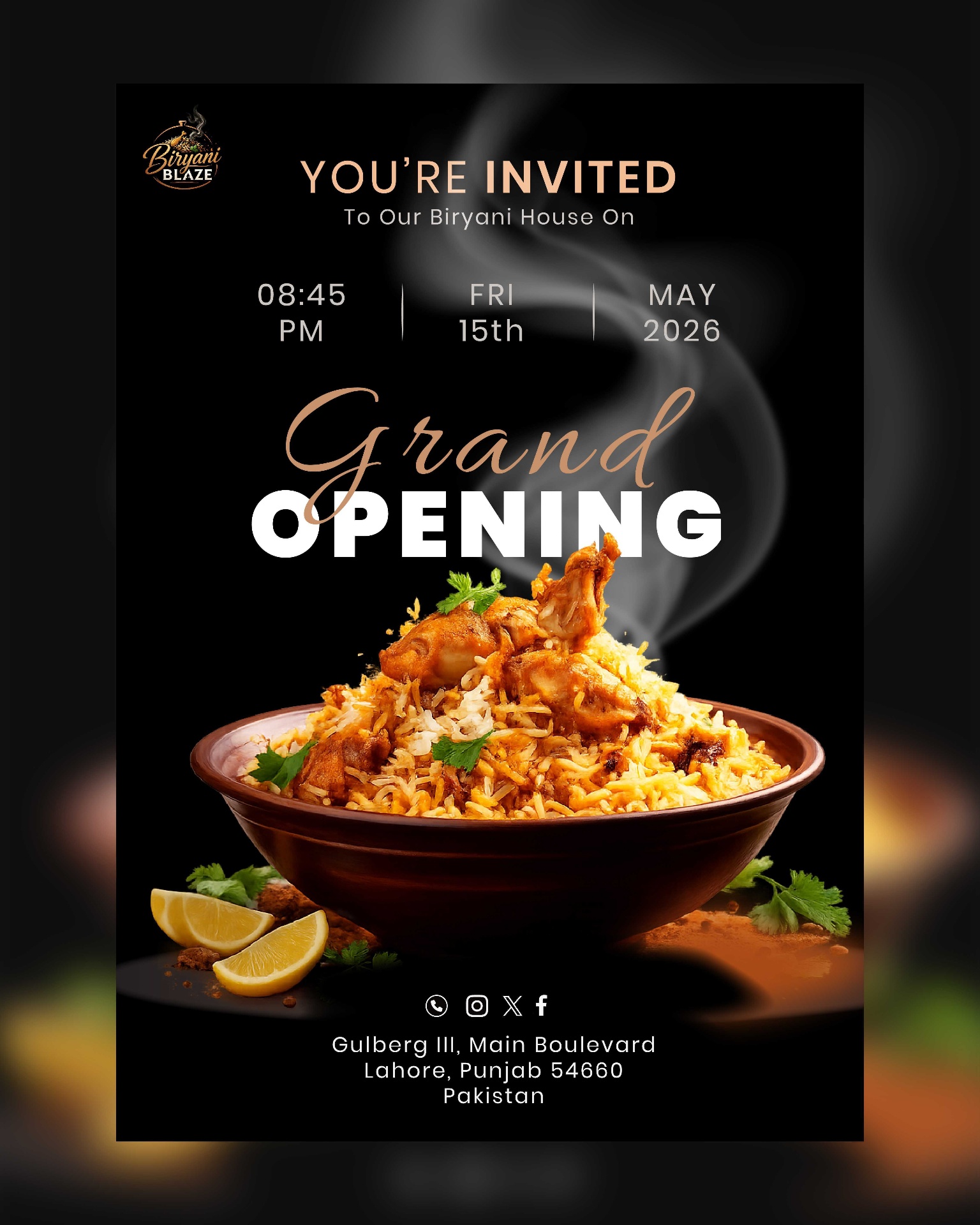 Biryani Blaze Invite