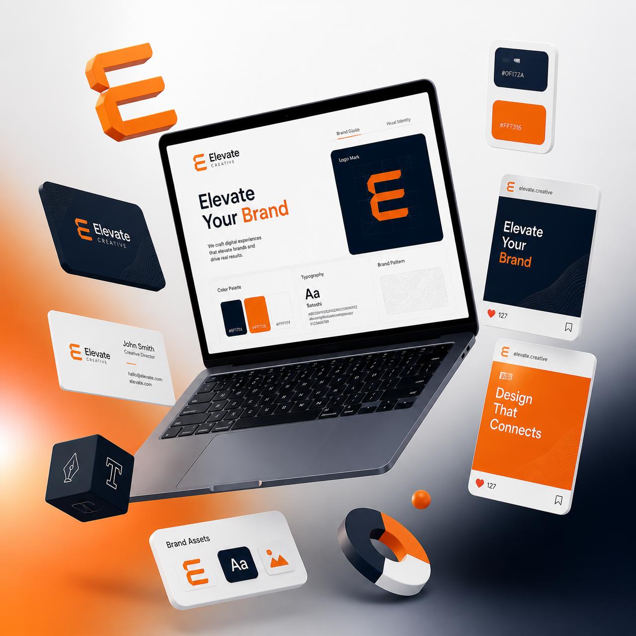 Brand identity design mockup